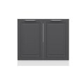 Dulap pentru bucatarie, Hanah Home, Minar, 80x87x58 cm, Alb / Antracit