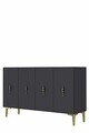 Consola, Hanah Home, Ayshe 120, 120x75x32 cm, Antracit / Aur