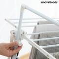 Uscator de haine pliabil pe roti, Flareck InnovaGoods, 161 x 205 x 87 cm, otel