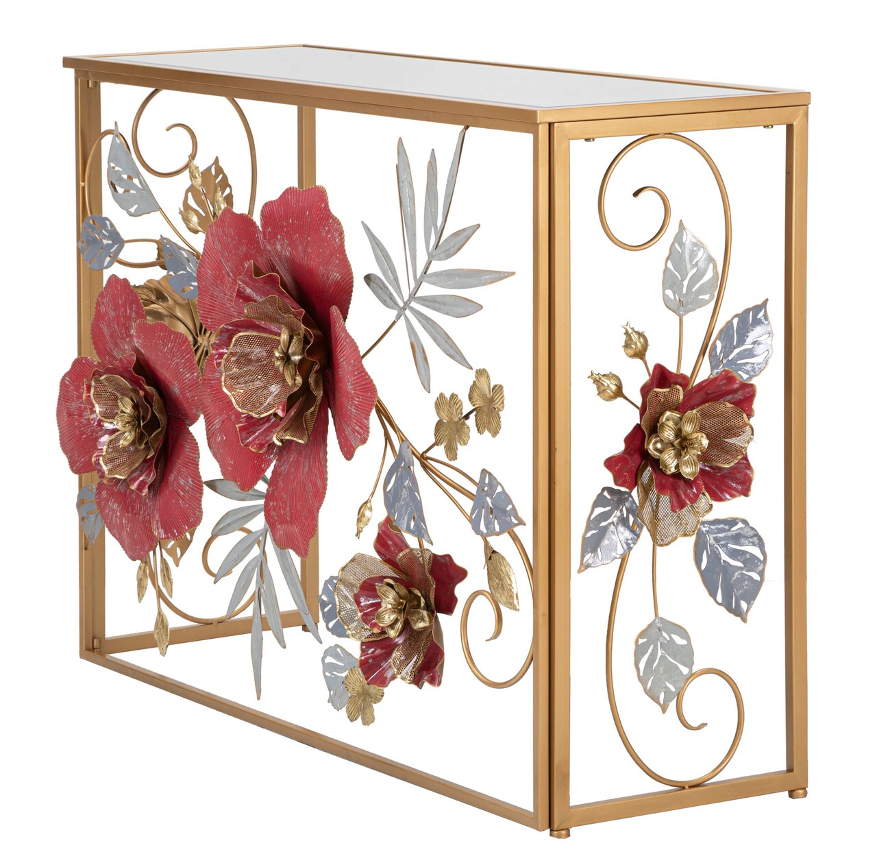 Consola Lovi, Mauro Ferretti,  108 x 36.8 x 80 cm, fier/MDF/sticla, multicolor - 2 | YEO