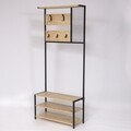 Cuier Nomad Portmanto, Decortie, 78x30x182 cm,bej/negru