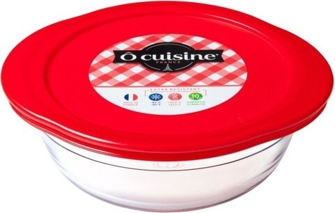 Vas de copt termorezistent cu capac, ocuisine, 350 ml, sticla