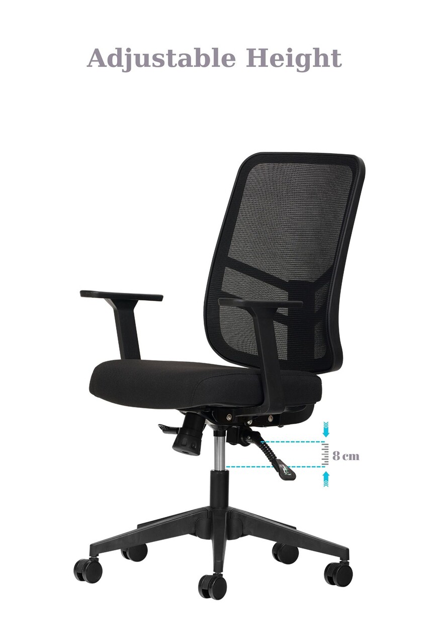 Set scaune de birou (2 piese), Hanah Home, Leto 108, Plastic, Negru - view 7
