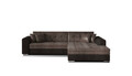 Coltar extensibil dreapta 4 locuri, ELTAP, Sorento, 296x194x78 cm, lemn/poliester, maro/maro inchis