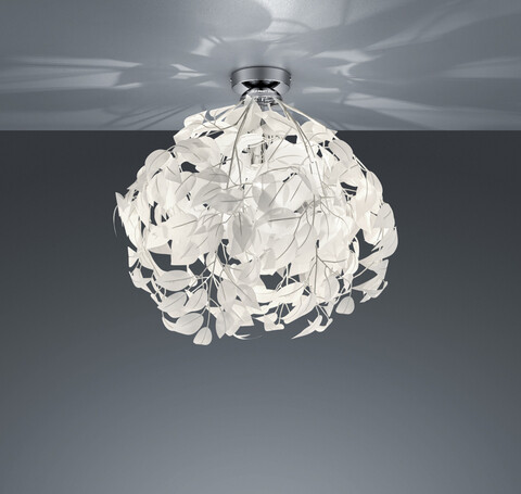 Plafoniera Leavy, RL, 38x58 cm, 28W, 1x E27, metal, alb/argintiu