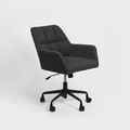 Scaun de birou rotativ Seensa, 67x58x81-89 cm, metal/poliester, gri