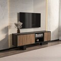 Comoda TV, Zena Home, Monaco, Negru/Maro
