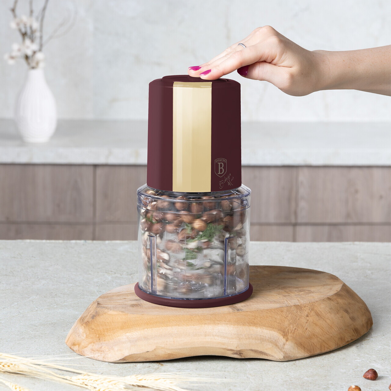 Tocator 2 in 1 Berlinger Haus, Leonardo, 600 ml, plastic, visiniu mat/transparent - imagine 2