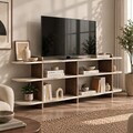 Consola, Hanah Home, Flusso, 170x65x30 cm, PAL, Travertin / Nuc