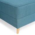 Coltar extensibil cu lada si sezlong interschimbabil, Lecce, L.230 l.76/140 H.90, stofa, albastru