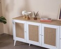 Consola, Wolina, Mount, 80x180x41 cm, MDF , Alb / Stejar