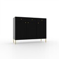 Comoda ADRK, Tili 3D 3S, 124.5x40.8x95 cm, PAL laminat, negru