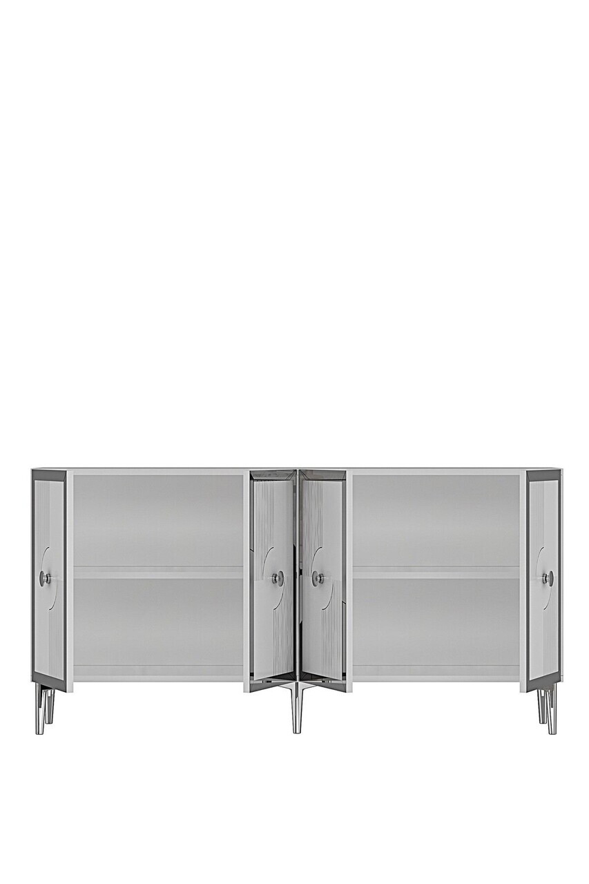 Consola, Hanah Home, Pega 150, 125x75x32 cm, Alb / Argintiu — imaginea 7