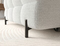 Coltar extensibil dreapta 3 locuri ELTAP, LT-03ROY, Felro, 285x181x93 cm, lemn/poliester, gri deschis