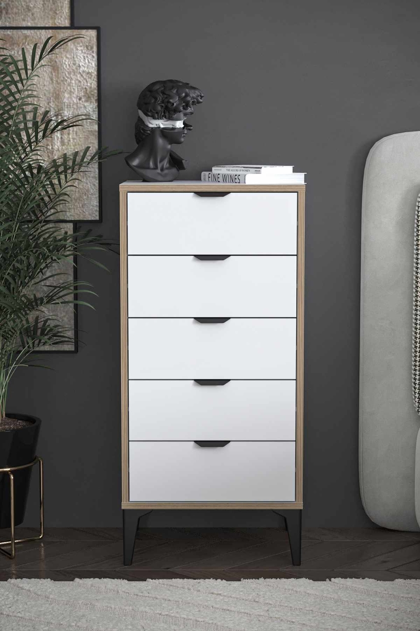 Dulap, Hanah Home, Arden, 50x105x40 cm, Alb