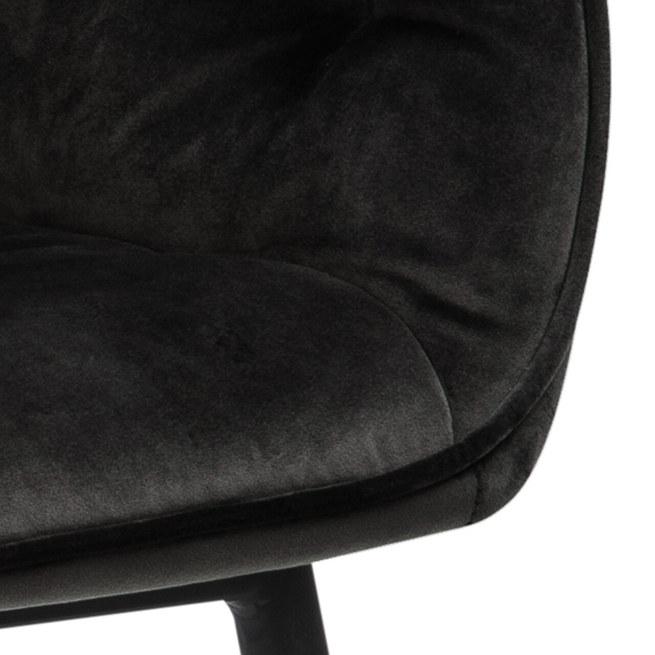 Scaun Brooke, Actona, 58x55x83 cm, catifea/otel, gri maro - view 4