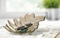 Platou decorativ Leaf, Mauro Ferretti, 33x20x11 cm, sticla reciclata