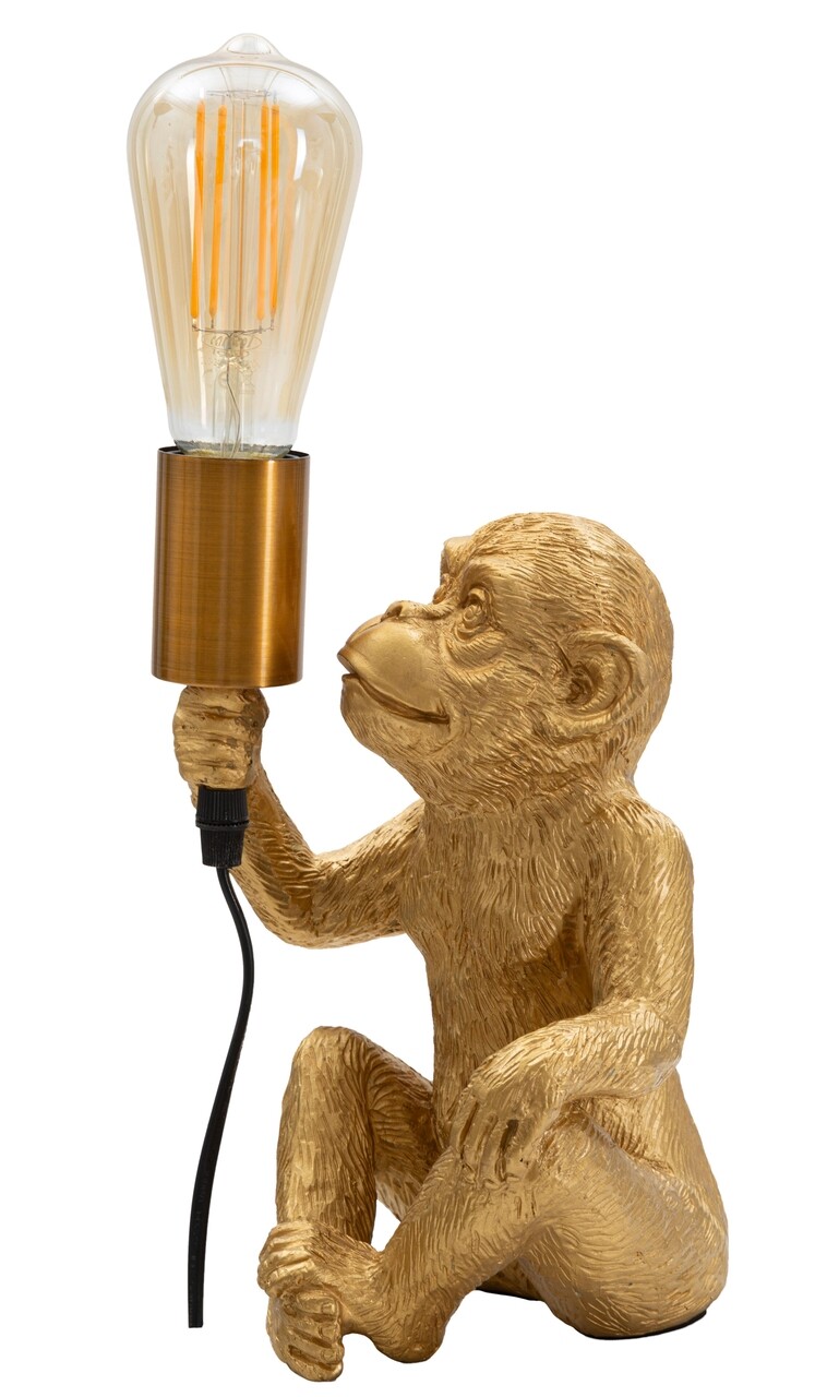Lampa de masa Monkey, Mauro Ferretti,  1 x E27, 40W, 17x14.5x25 cm, auriu - 2 | YEO
