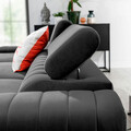 Coltar extensibil stanga 3 locuri ELTAP, LT-04NU, Grayson, 278x205x92 cm, lemn/poliester, gri