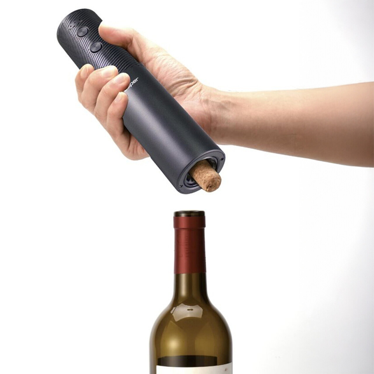 Tirbuson reincarcabil prin USB Beper, ABS, negru - view 4