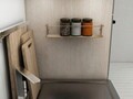 Raft de perete, Cerritos, Banyo Makyaj Rafı, Suport pentru condimente, Metal, Crom
