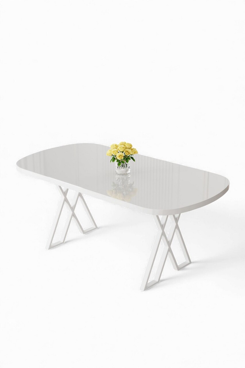 Masa, Hanah Home, Kaye, 168x76x90 cm, Alb - view 2
