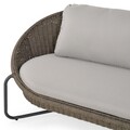 Canapea cu 3 locuri, Sun,  L.210 l.85 H.76 cm, aluminiu, antracit/gri