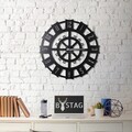 Ceas de perete, Stone XL, Metal, Dimensiune: 70 x 70 cm, Negru