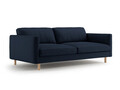Canapea 4 locuri, Eden, Micadoni, 209x92x90 cm, catifea, albastru inchis