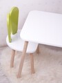 Set masa si scaun pentru copii, Bambini, Bunny Two Chair Set, Verde Fistic / Alb