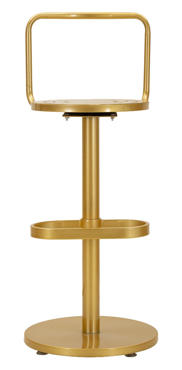 Scaun de bar, Mauro Ferretti, Tixy, 38x94 cm, metal, auriu - imagine 12
