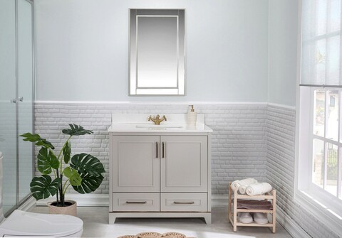 Set mobilier de baie (2 piese), jussara, ontario 36, gri