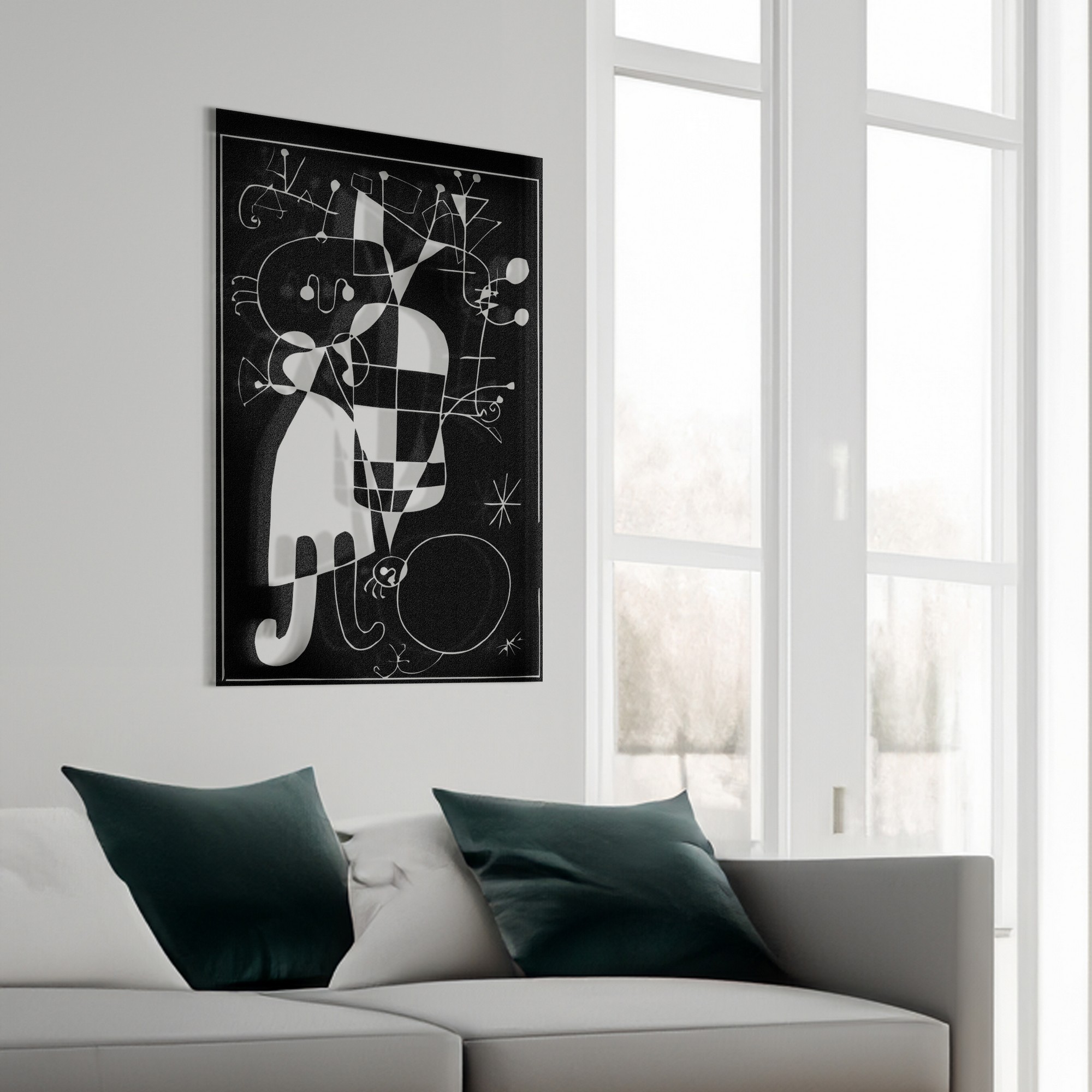 Decoratiune de perete, RT-NMD-023, Dimensiuni: 58,5 x 41 cm, Negru