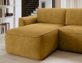 Coltar stanga 4 locuri ELTAP, Ume, 287x190x88 cm, lemn/poliester, mustar