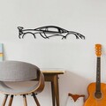 Decoratiune de perete, Mclaren P1 Silhouette, Metal, Dimensiune: 68 x 14 cm, Negru