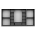 Dulap pentru haine, Hanah Home, Nisa, 360x210x52 cm, Antracit