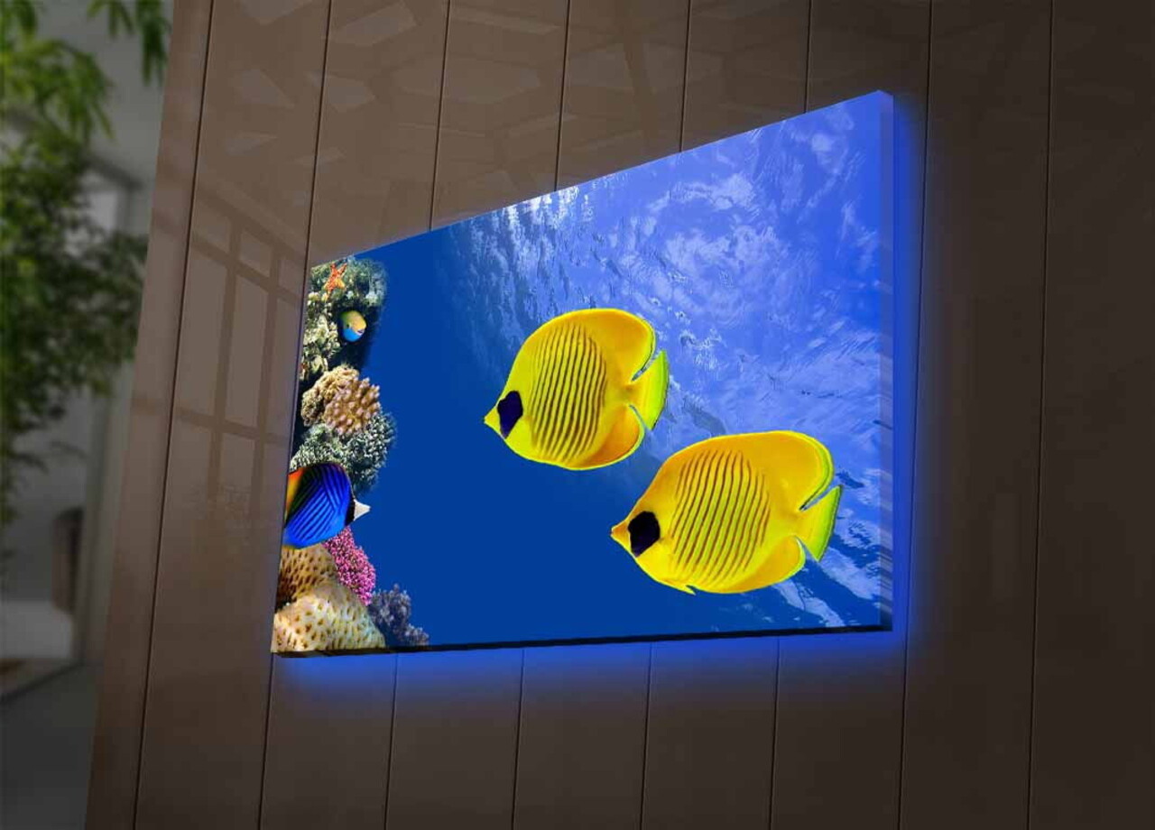 Tablou decorativ cu lumina LED, 4570DHDACT-075, Dimensiune: 45 x 70 cm, Multicolor - view 3