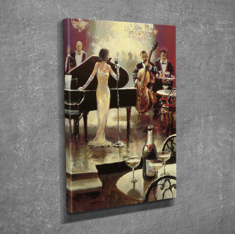 Tablou decorativ, dc191, canvas, lemn, multicolor