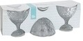 Set 3 cupe pentru inghetata Romatic, 200 ml, 9.7x9.5 cm, sticla, transparent