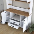 Dulap multifunctional, Rani, JE168, Alb/Maro