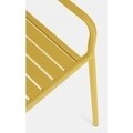 Banca pentru gradina, Dalya, Bizzotto, 88x35x51 cm, otel, ocru, finisaj mat