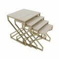 Set masute Nesting 4 piese, Hanah Home, Ela, Aur / Travertin
