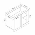 Dulap pentru bucatarie, Hanah Home, Minar, 105x72x56 cm, Alb
