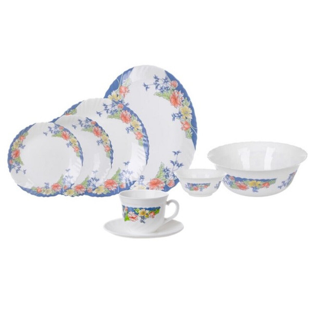 Seviciu de masa 38 piese, Luminarc, Florine, opal, multicolor - view 4