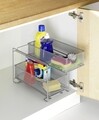 Suport cu 2 rafturi pentru bucatarie, Wenko, 35 x 33.5 x 18.5 cm, metal