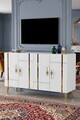 Consola, Hanah Home, Ilay 120, 120x75x32 cm, Alb/Auriu