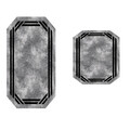 Set covorase de baie 2 piese, Alanur Home, 21020615SY, Poliester, Gri/Negru