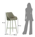 Set 2 scaune de bar Alaska -A, Mauro Ferretti, 52x46x111 cm, fier/poliester, verde