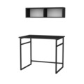 Birou, Retricy, Hussum, 90x60x75 cm, PAL, Negru / Antracit