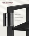 Biblioteca cu 6 rafturi, Vasagle, Industrial, 80x30x186 cm, otel/PAL, negru